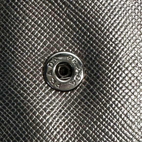 Authentic PRADA Large Saffiano Leather Wallet- Silver - Picture 10 of 16